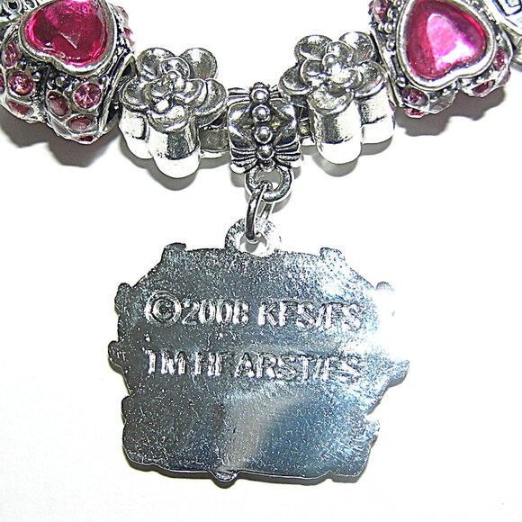 Betty Boop Bracelet With European Beads w/Rare Fleischer Betty Purple Hair Charm - Picture 3 of 7